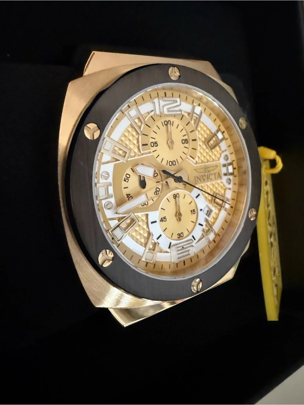Invicta Racing Turbo Men's Gold Chronograph Watch